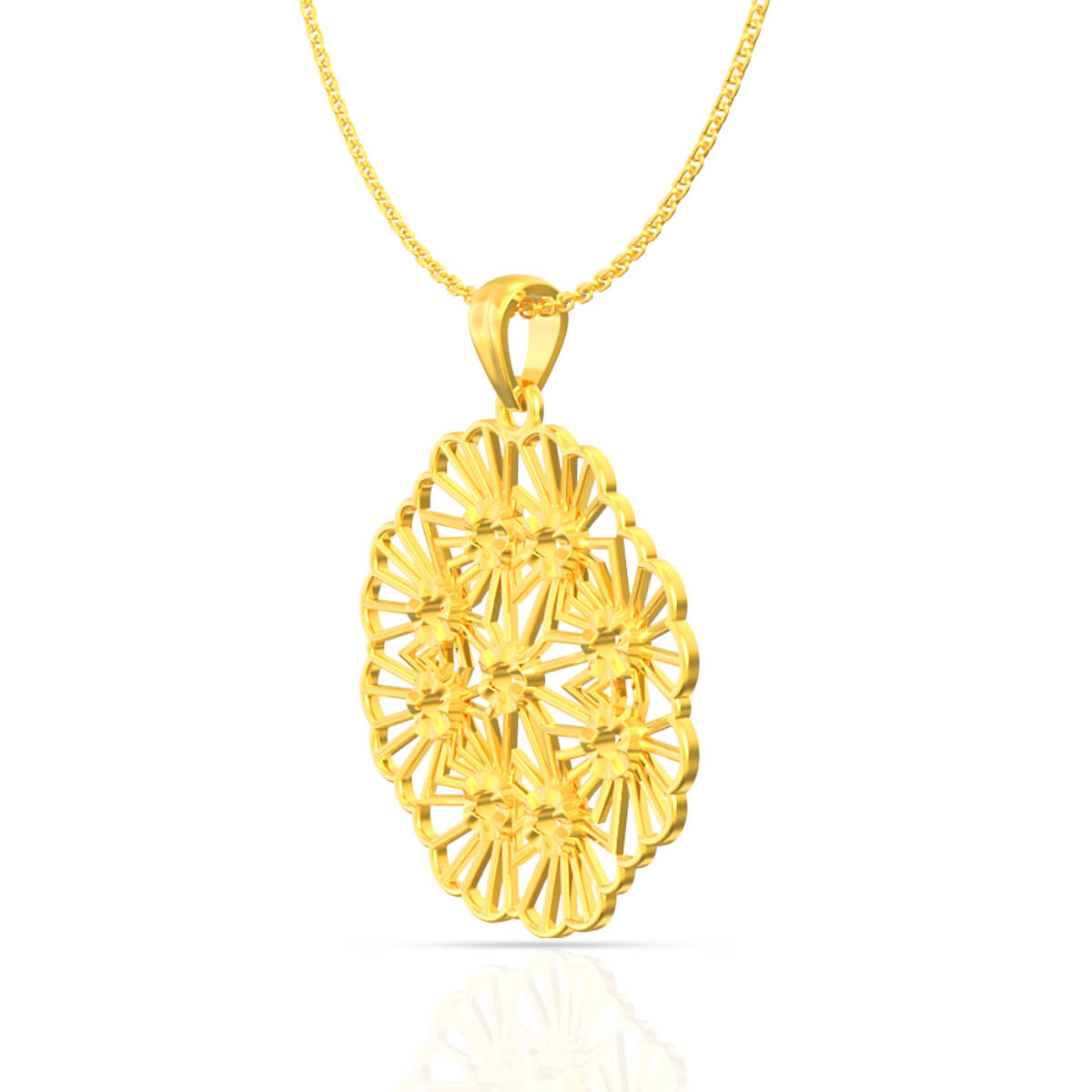 Delicate Daisy Charm Gold Pendant