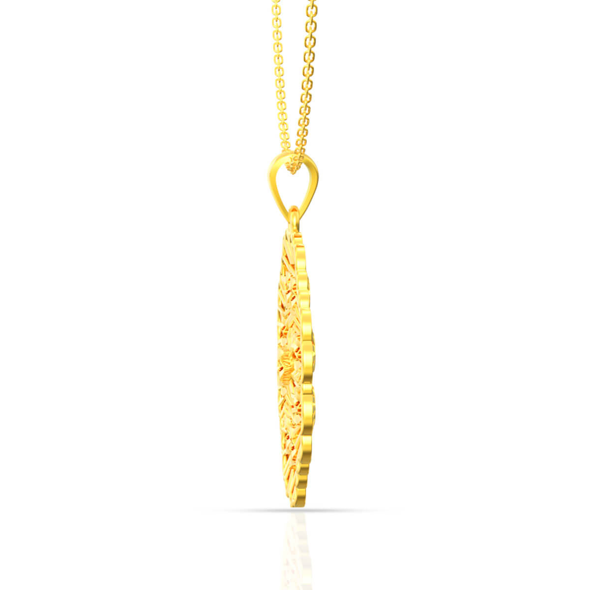 Delicate Daisy Charm Gold Pendant