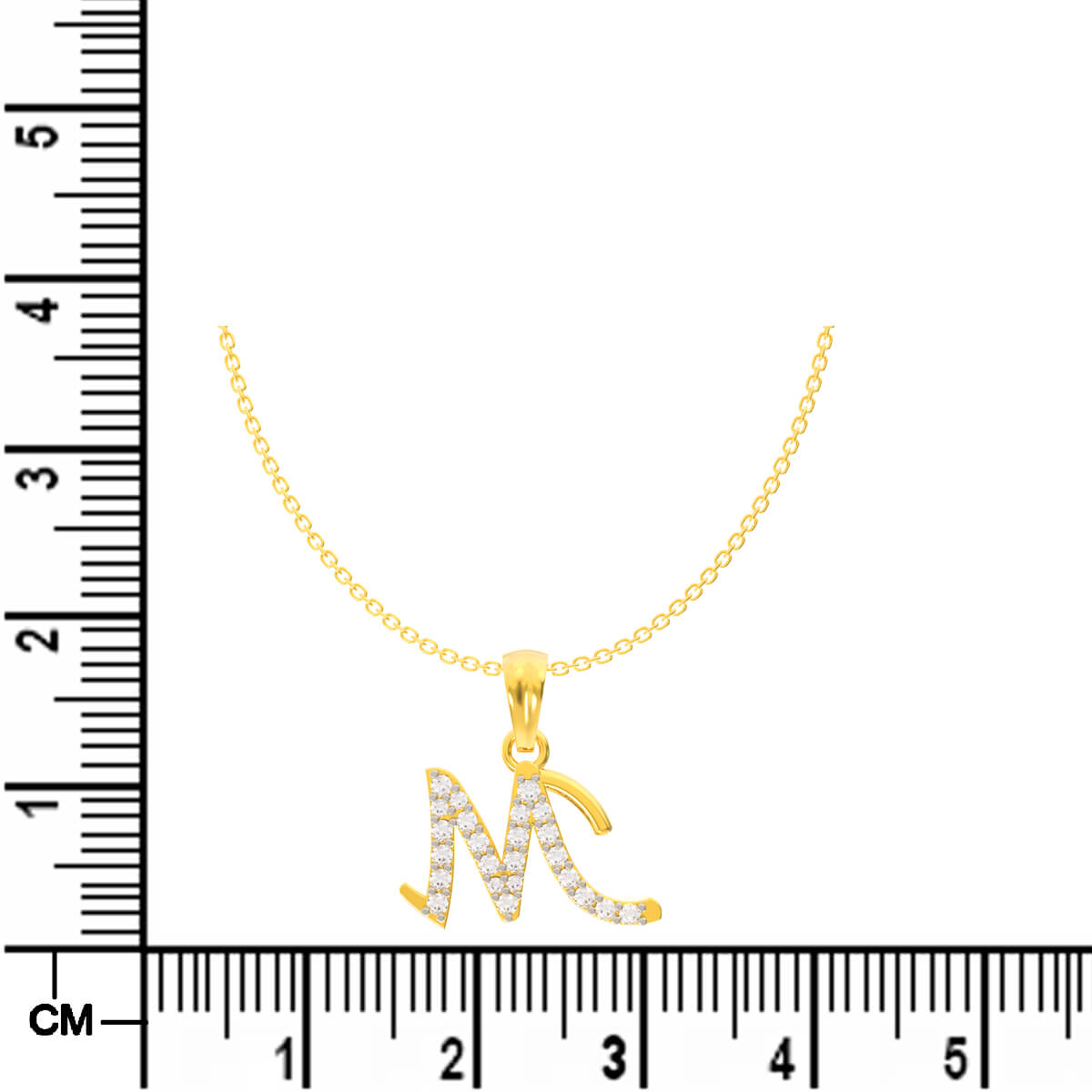 Marvelous M Alphabet Gold Pendant