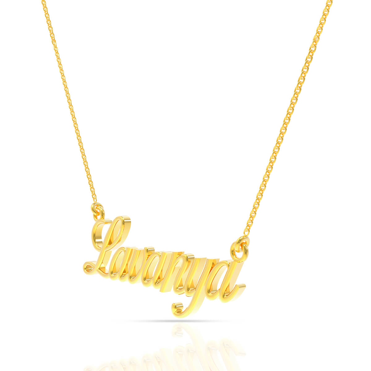 Elegant Lavanya Alphabet Gold Pendant