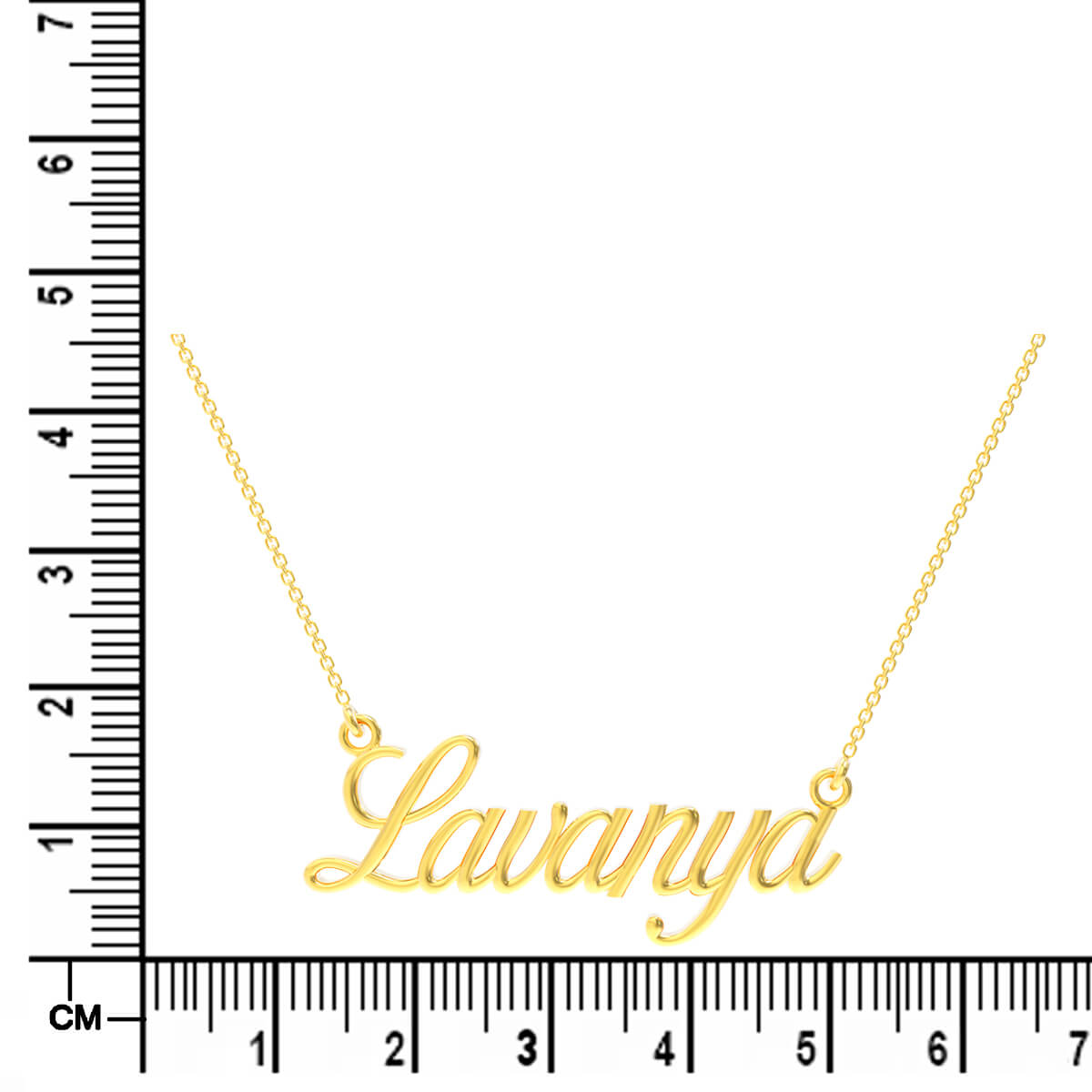Elegant Lavanya Alphabet Gold Pendant
