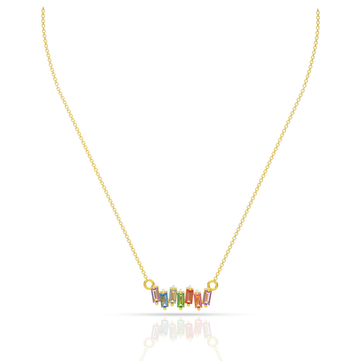 Magnetic Vibrant 18K Gold Short Necklace