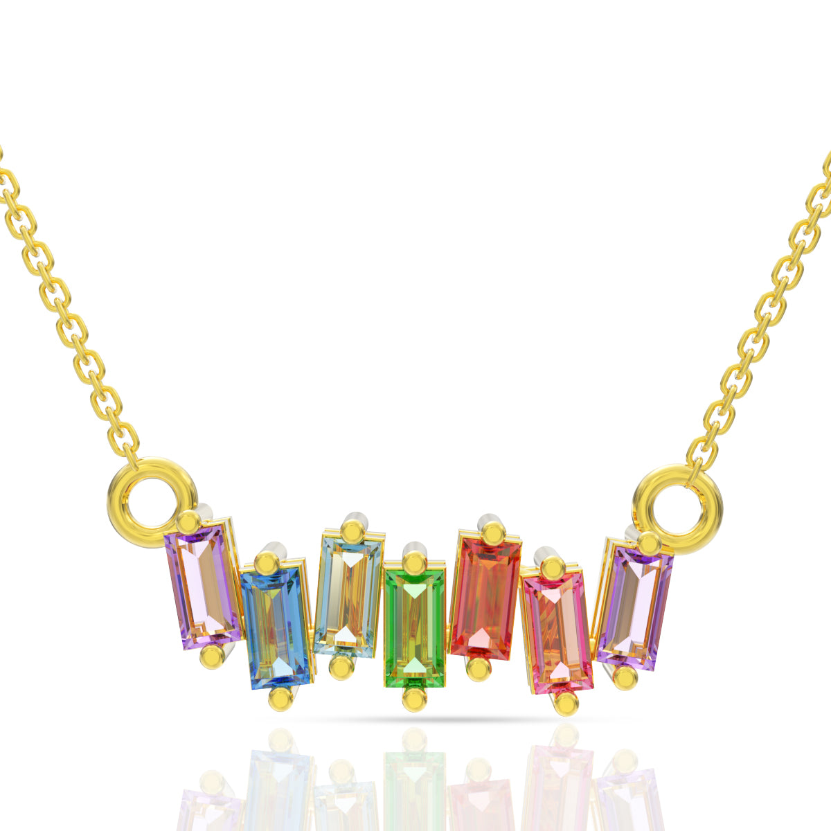 Magnetic Vibrant 18K Gold Short Necklace