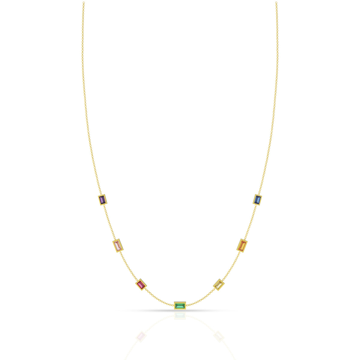 Subtle Shimmer 18K Gold Short Necklace