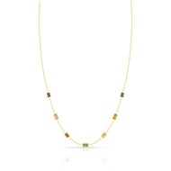 Subtle Shimmer 18K Gold Short Necklace