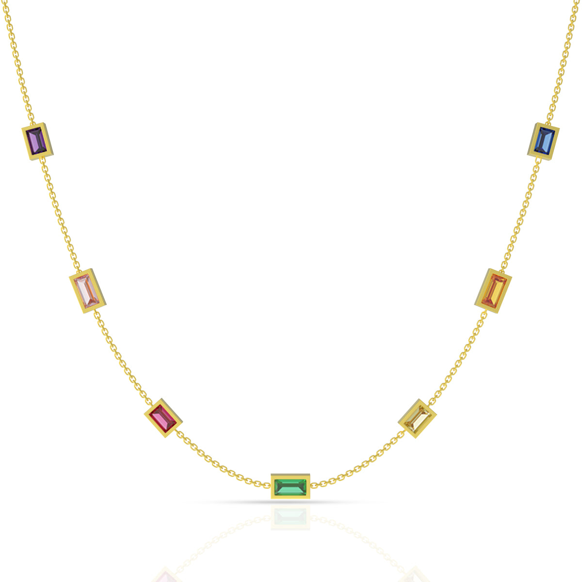 Subtle Shimmer 18K Gold Short Necklace