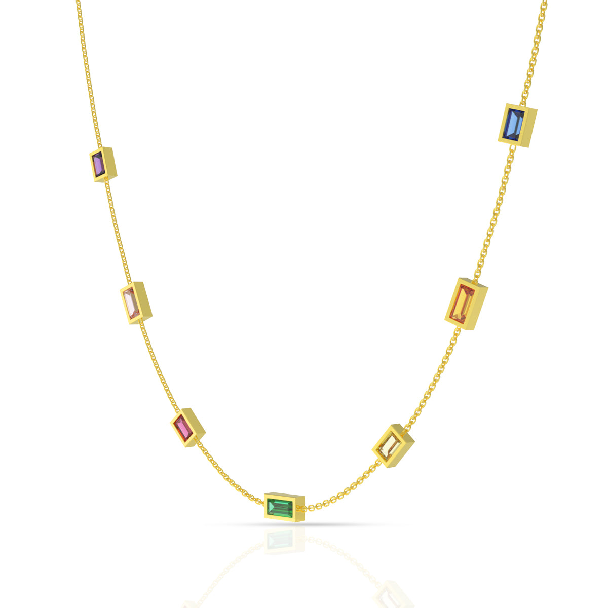 Subtle Shimmer 18K Gold Short Necklace