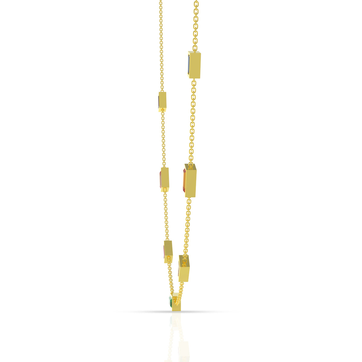 Subtle Shimmer 18K Gold Short Necklace