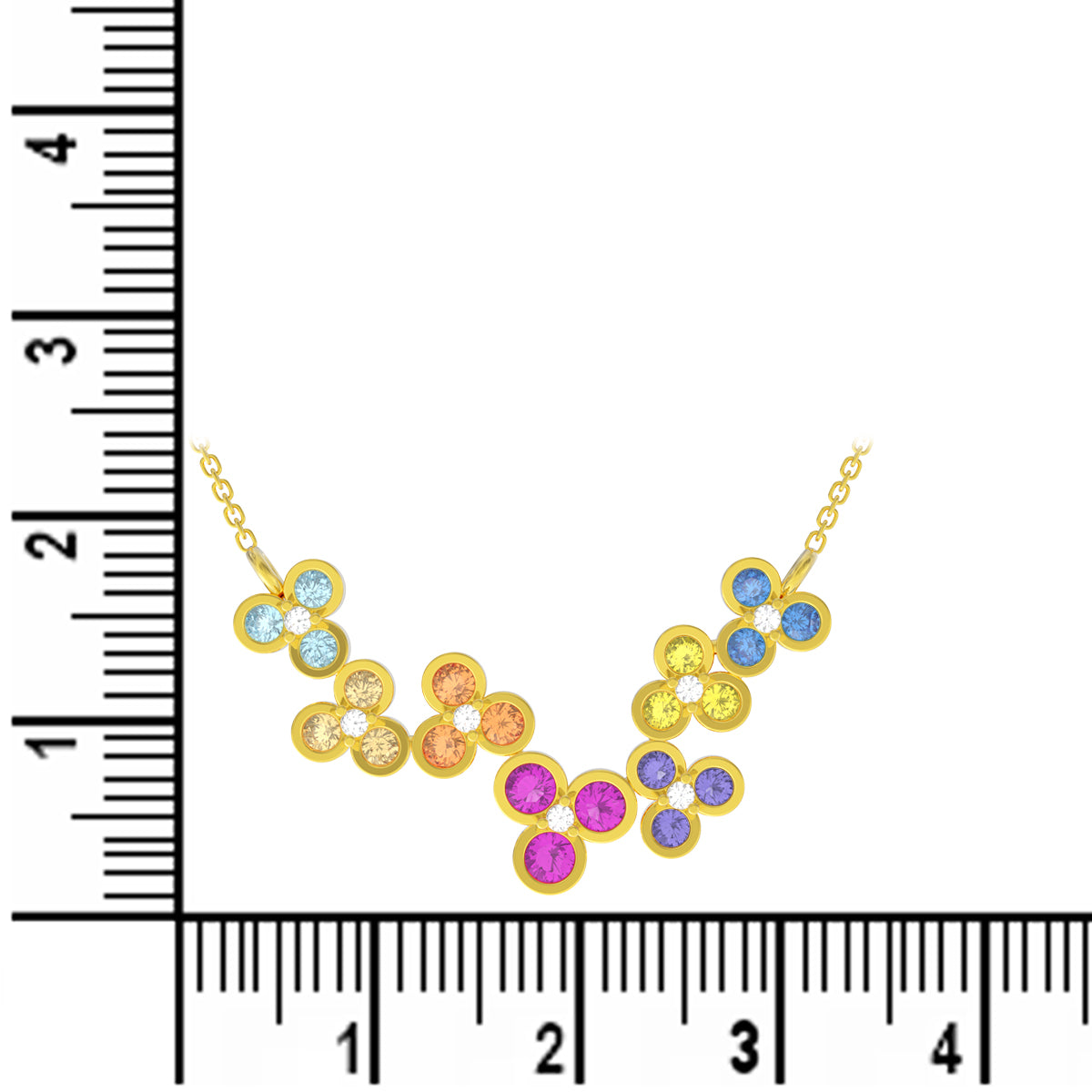 Chromatic Grace 18K Gold Short Necklace