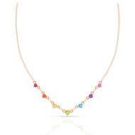 Subtle Shine 18K Multicoloured Gold Short Necklace