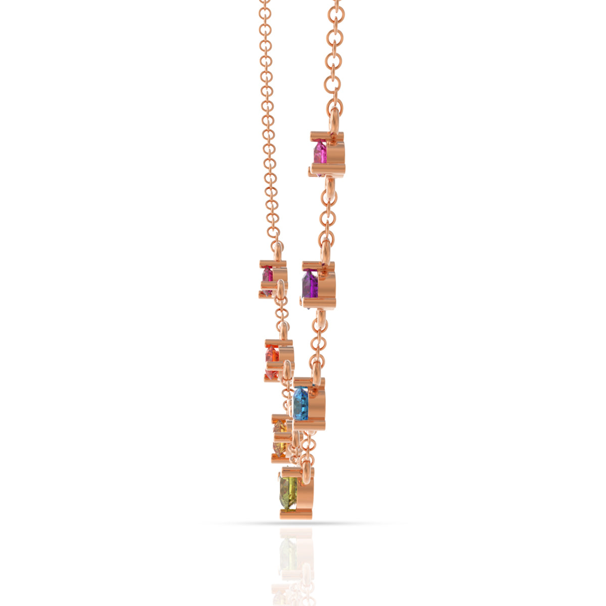 Subtle Shine 18K Multicoloured Gold Short Necklace