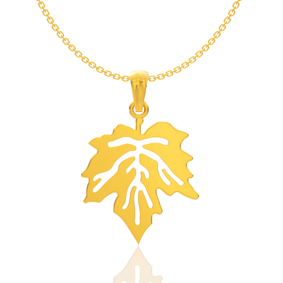 Polished Glow 22K Gold Leaf Pendant