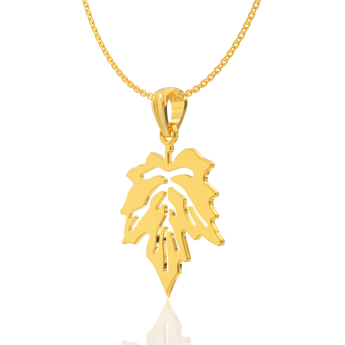 Polished Glow 22K Gold Leaf Pendant