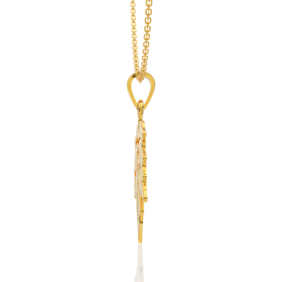 Polished Glow 22K Gold Leaf Pendant