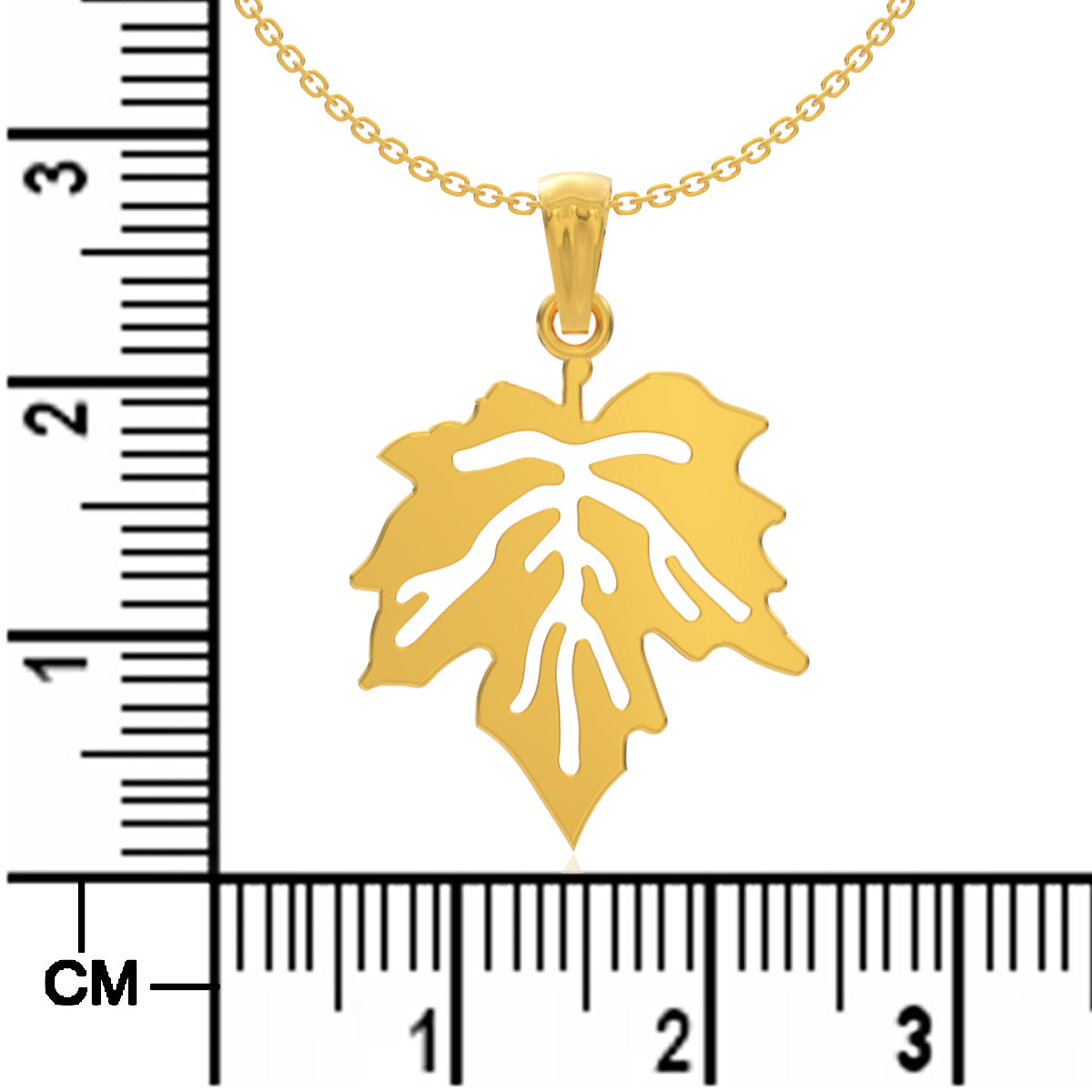Polished Glow 22K Gold Leaf Pendant