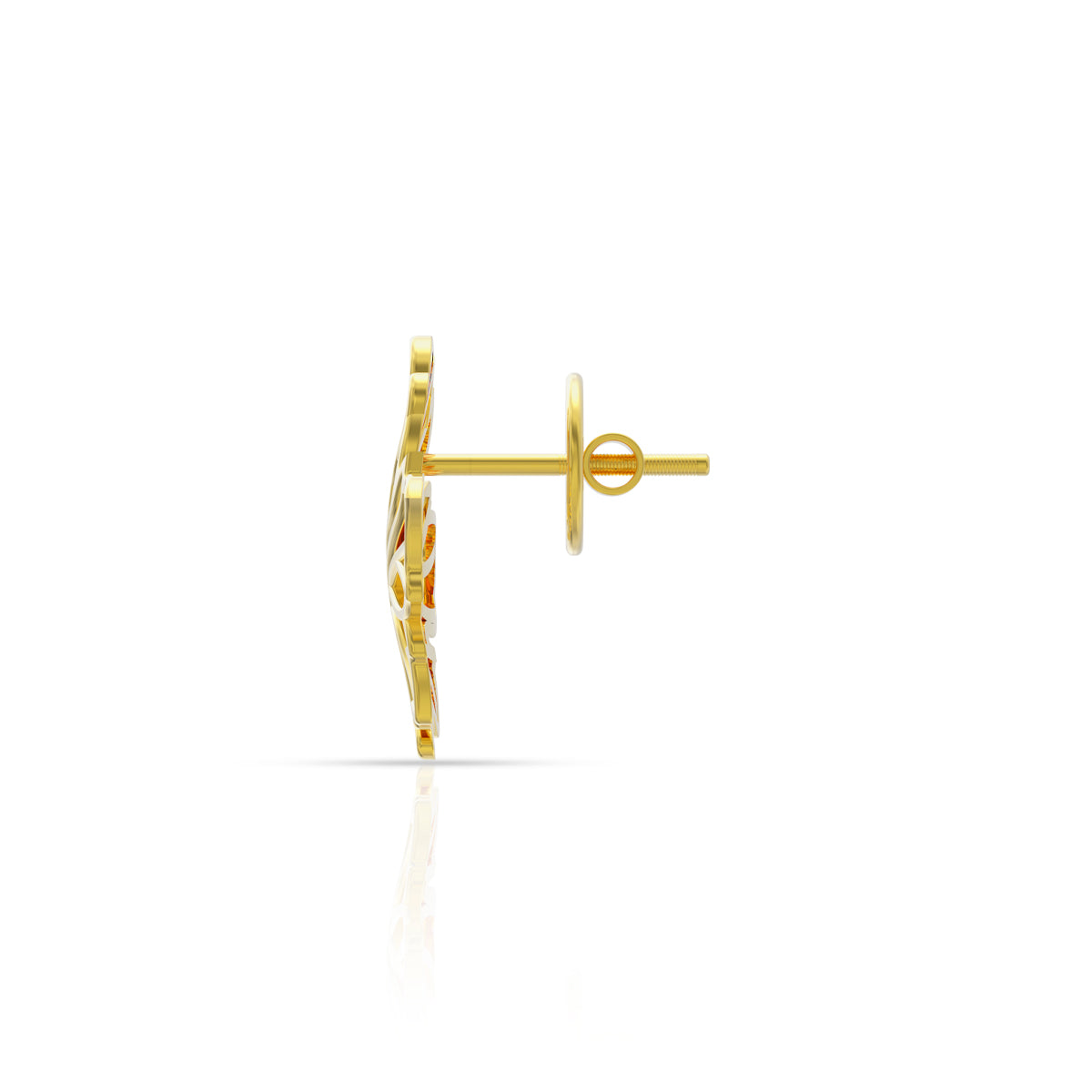 Gleaming Grace Leaf 22K Gold Pendant