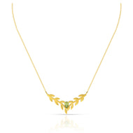 Gold Foliage 22K Magnetic Short Necklace