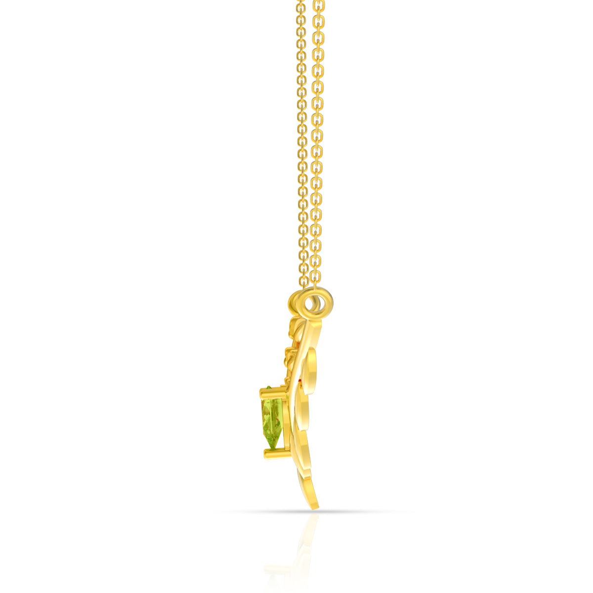 Gold Foliage 22K Magnetic Short Necklace