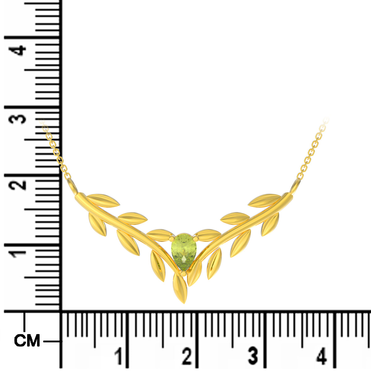 Gold Foliage 22K Magnetic Short Necklace