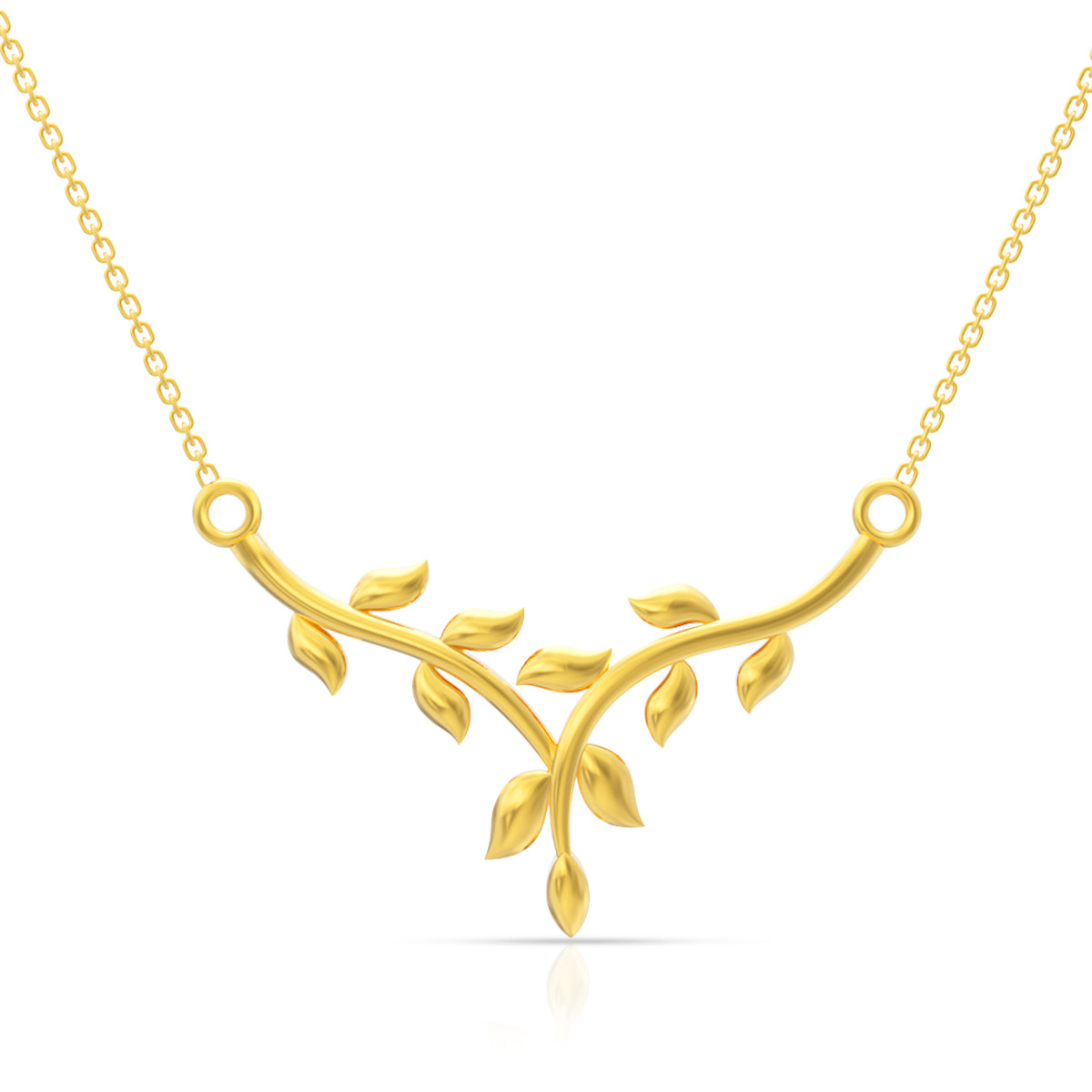 Gold Vine 22K Reviting Short Necklace