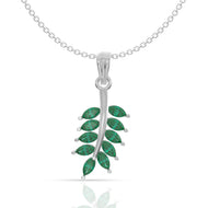 Jade Beauty 18K Gold Leaf Pendant