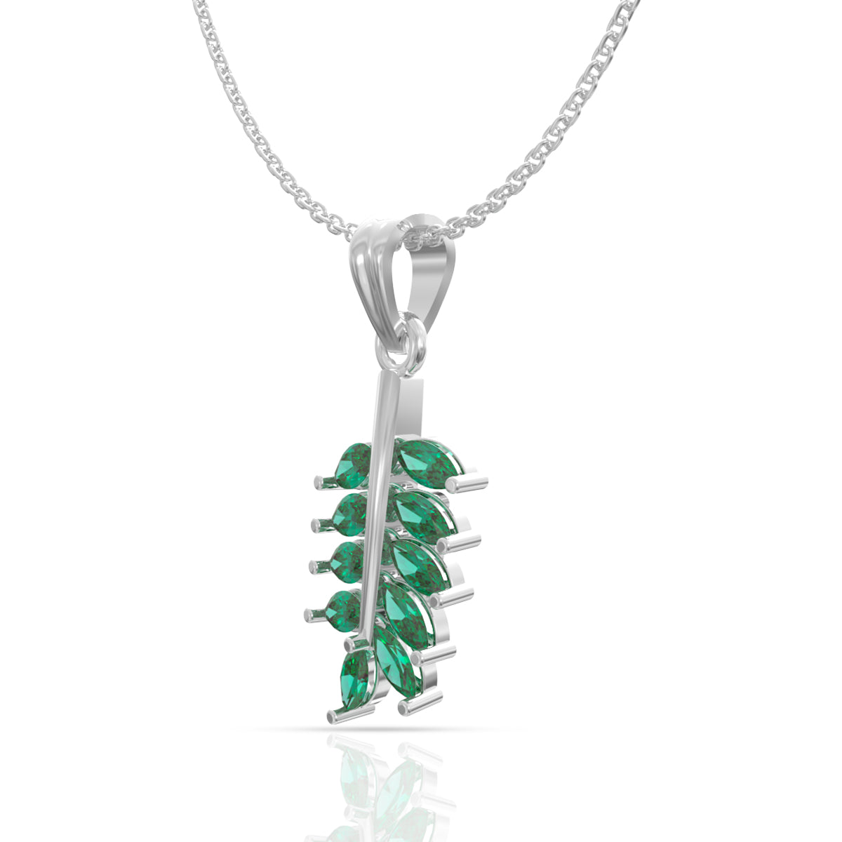 Jade Beauty 18K Gold Leaf Pendant