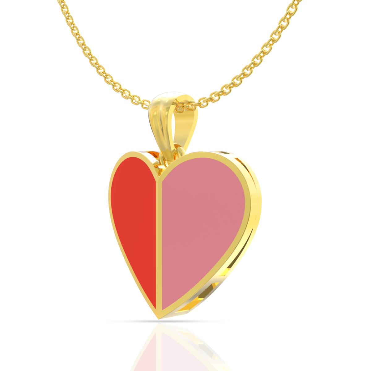 Blushing Hearts 22K Gold Pendant