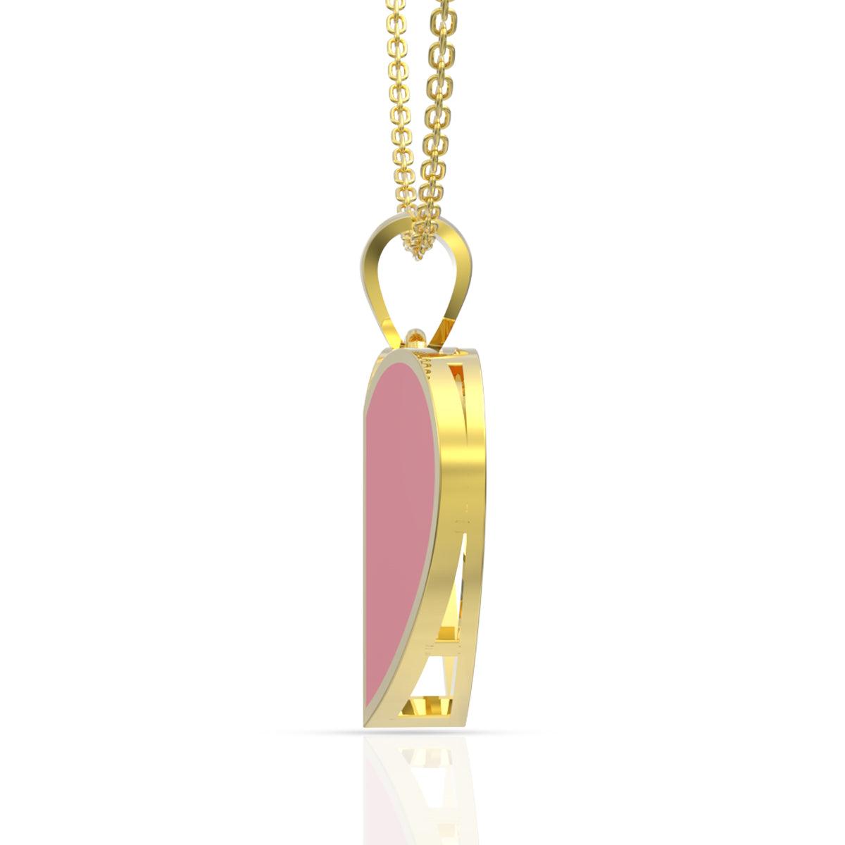 Blushing Hearts 22K Gold Pendant