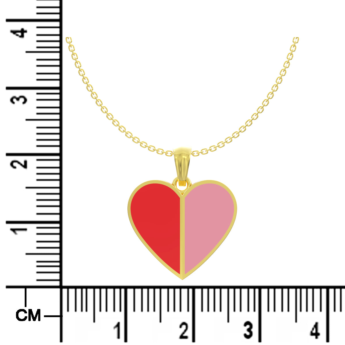 Blushing Hearts 22K Gold Pendant