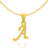 Alpha "A" Gold Pendant