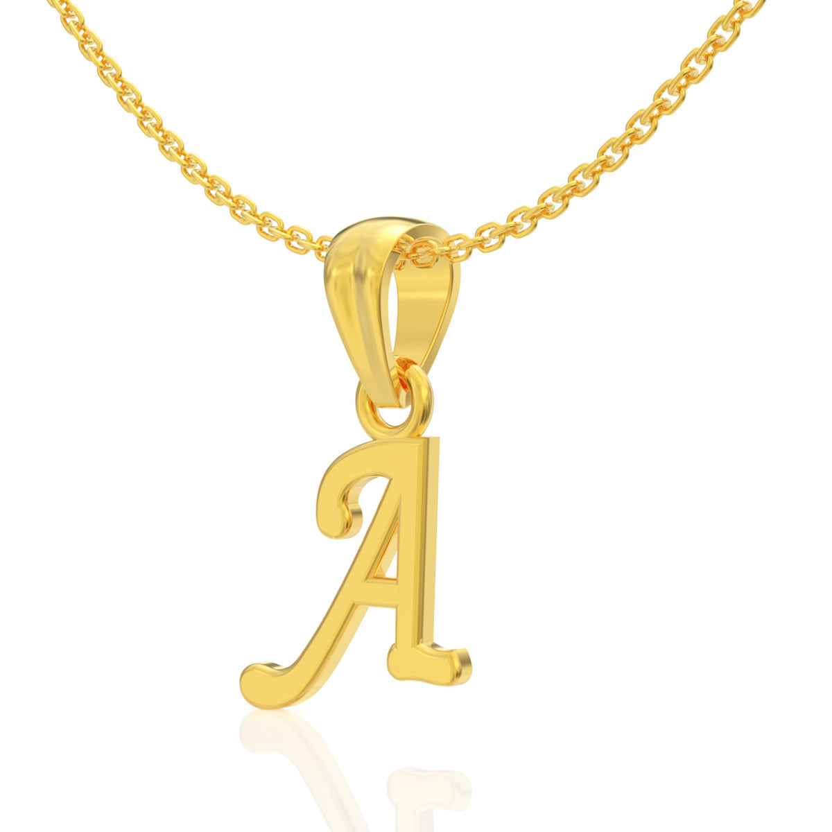 Alpha "A" Gold Pendant