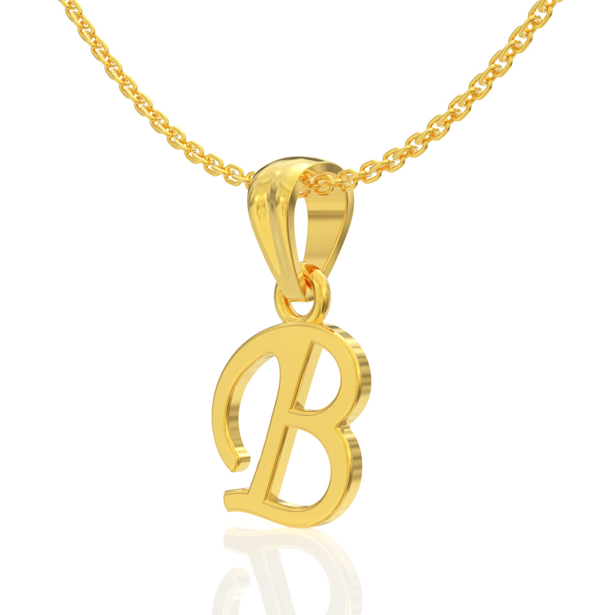 Brave "B" Letter Gold Pendant