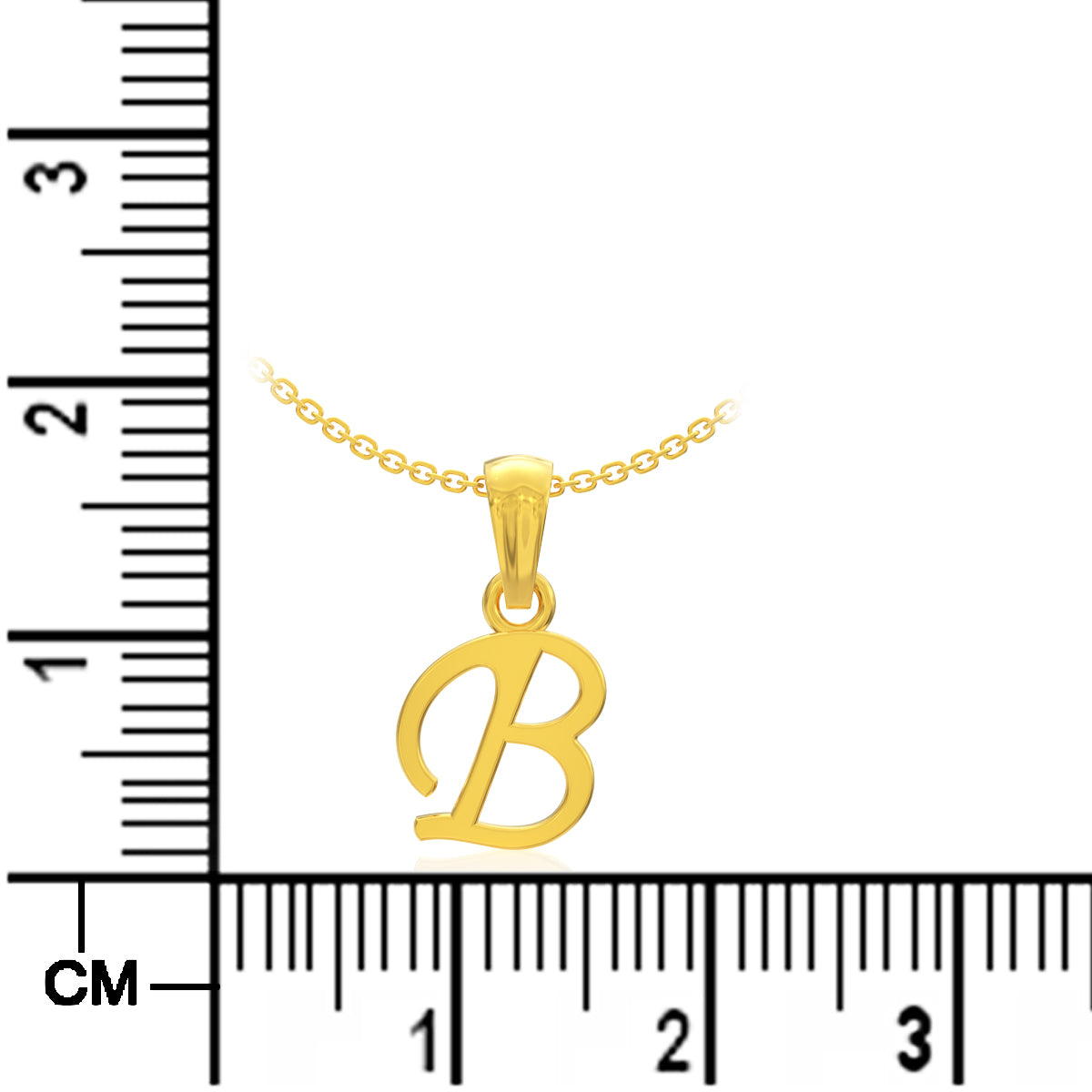 Brave "B" Letter Gold Pendant