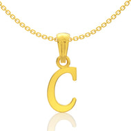Cherished "C" Letter Gold Pendant