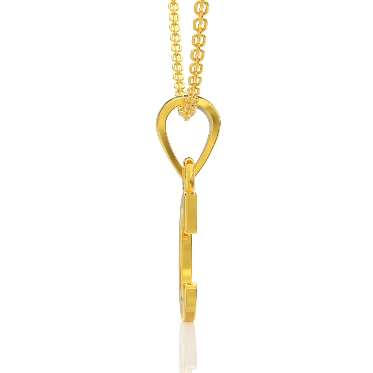 Cherished "C" Letter Gold Pendant