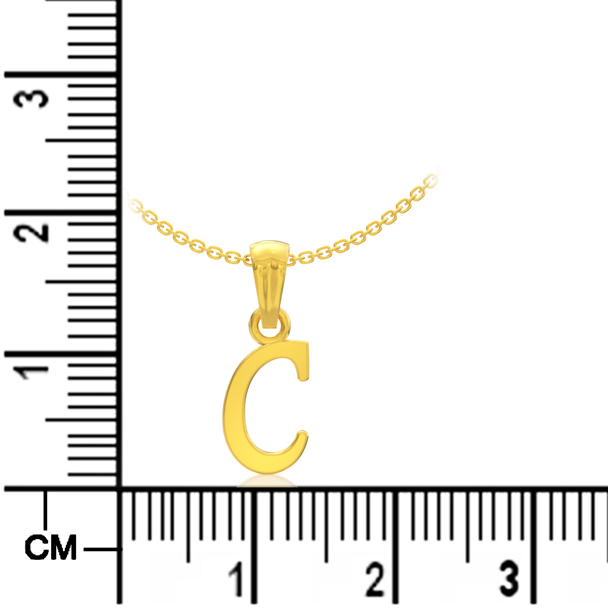 Cherished "C" Letter Gold Pendant