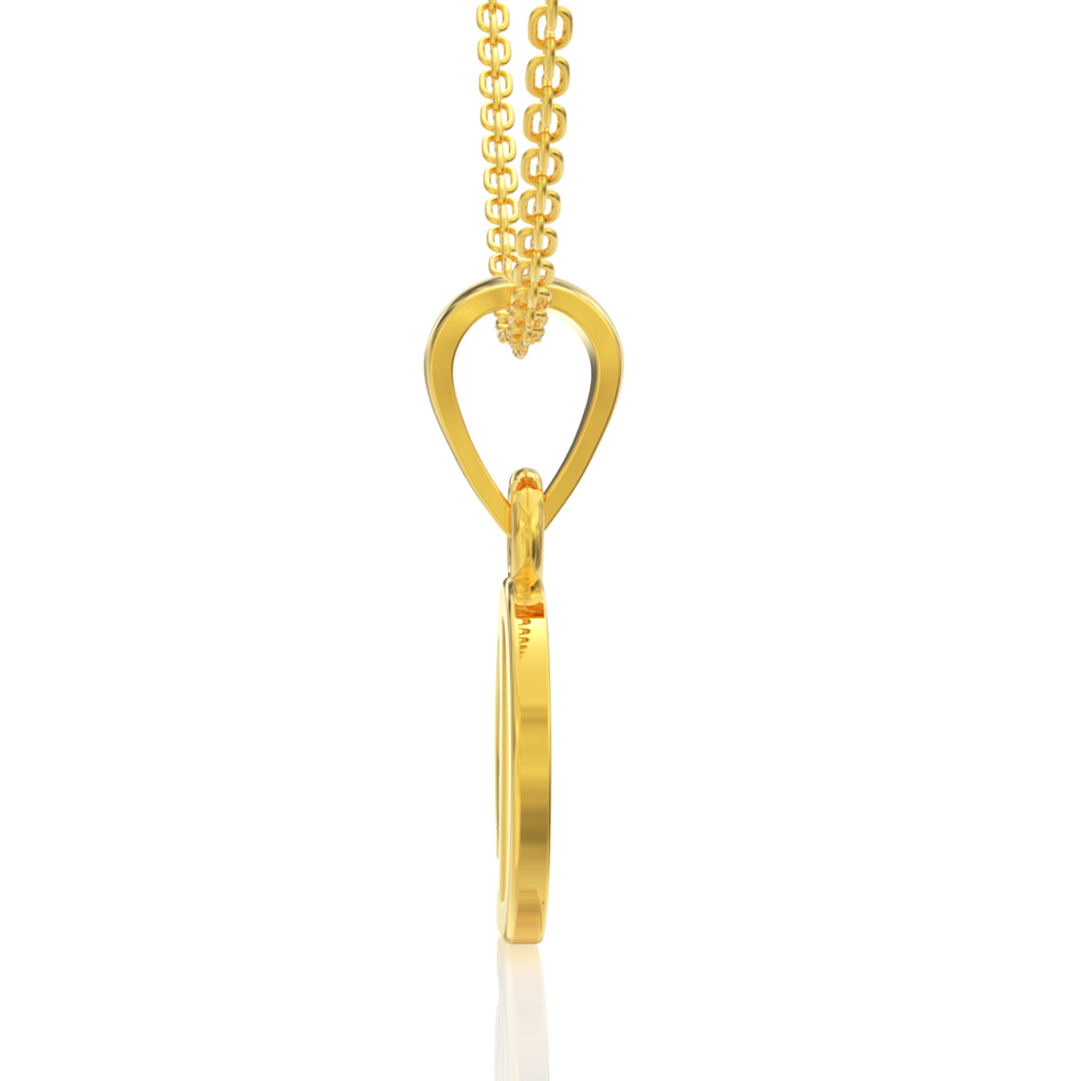 Delicate "D" Letter Gold Pendant