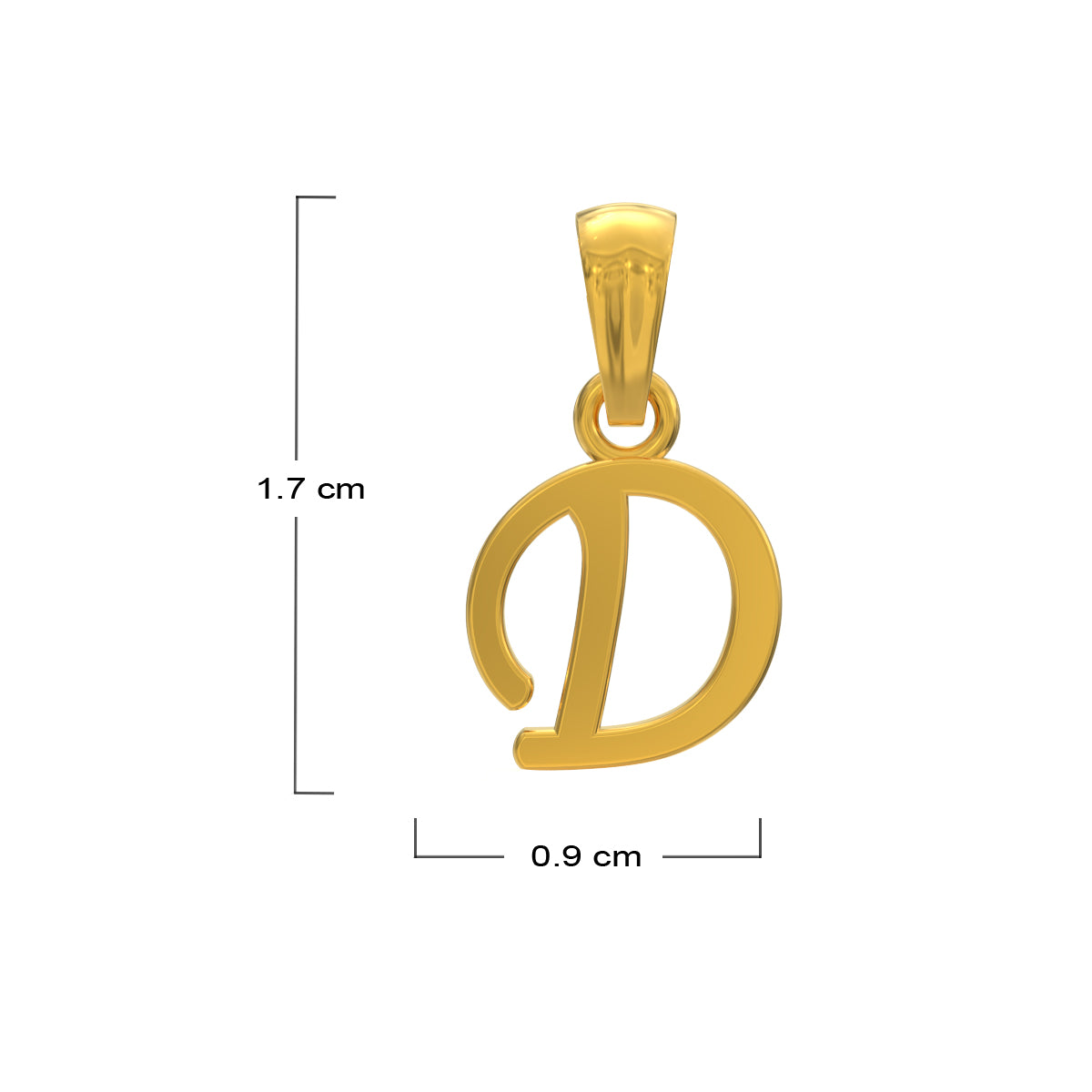 Delicate "D" Letter Gold Pendant
