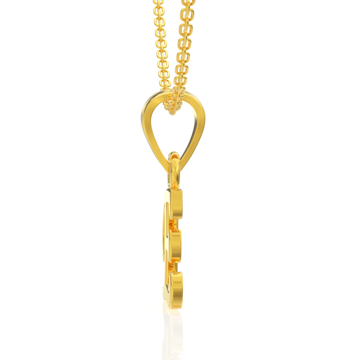 Eternal "E" Letter Gold Pendant
