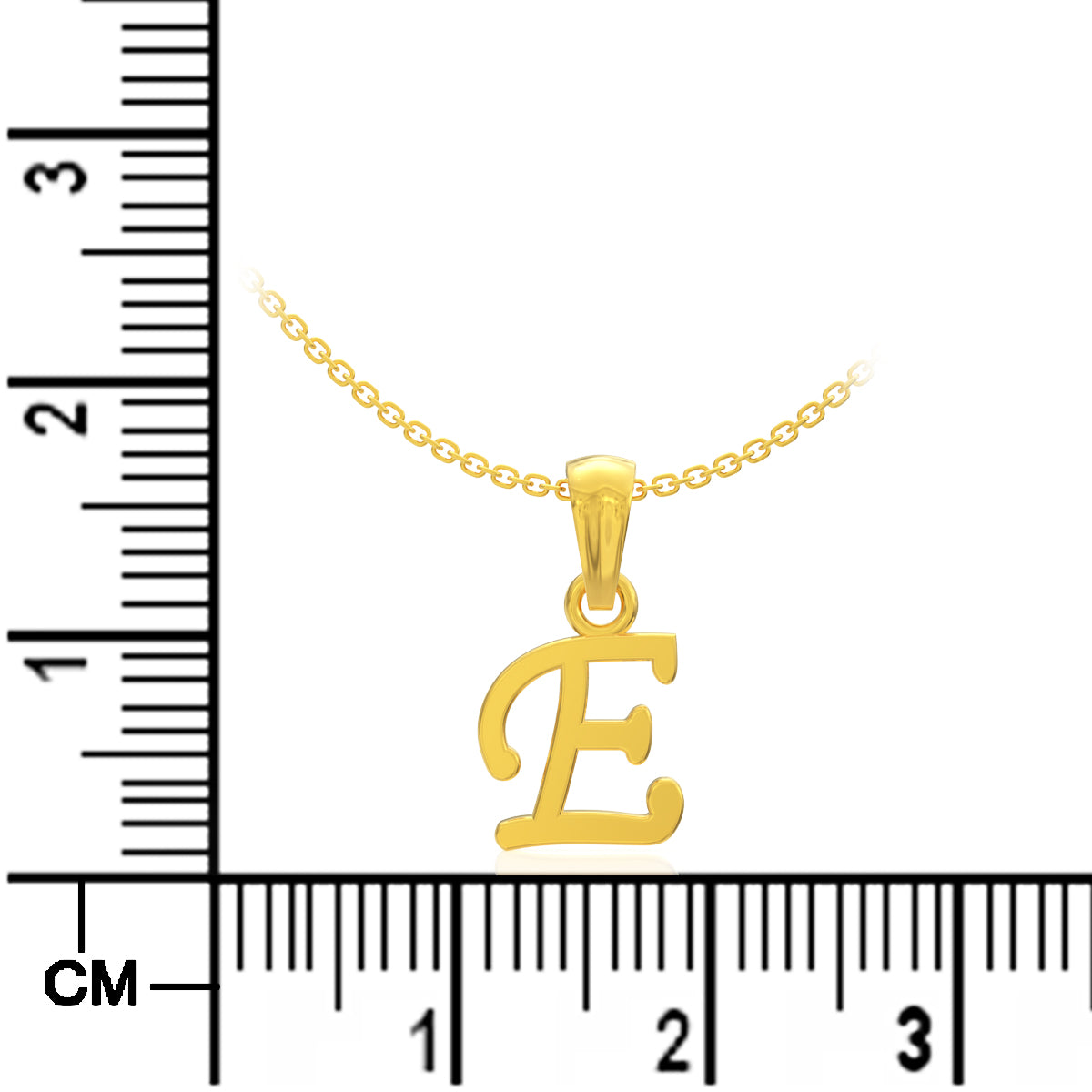 Eternal "E" Letter Gold Pendant