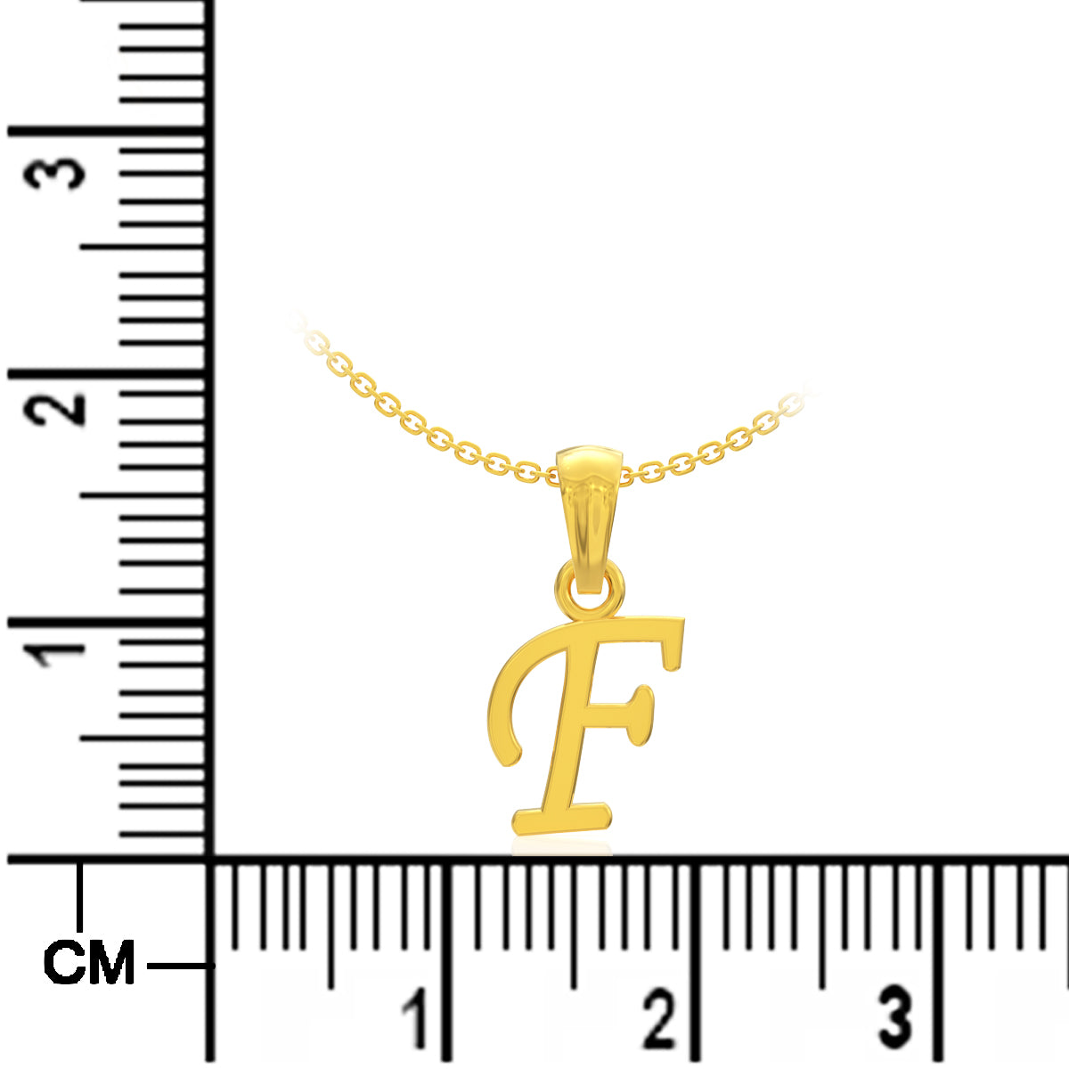 Forever "F" Letter Gold Pendant