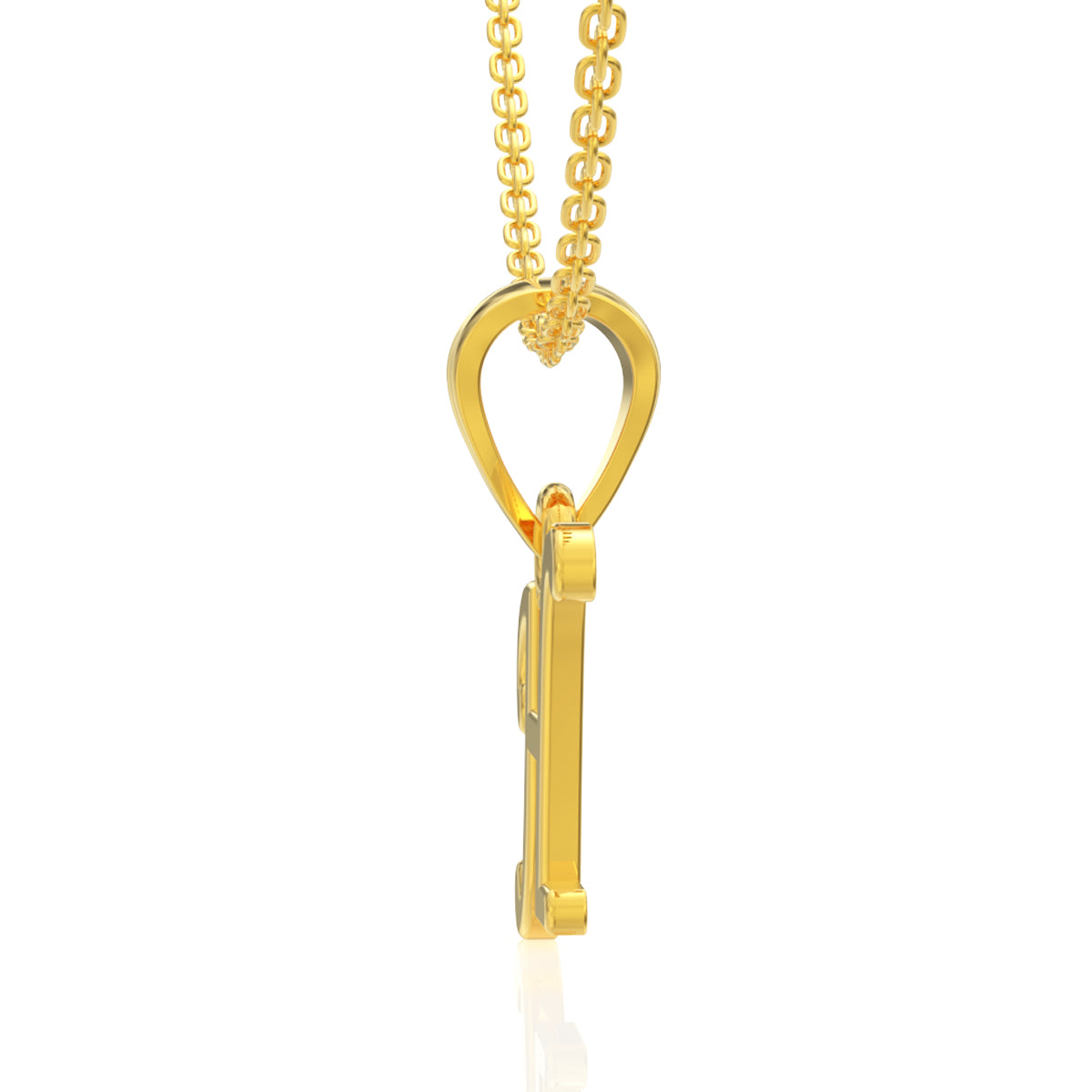 Heartfelt "H" Letter Gold Pendant