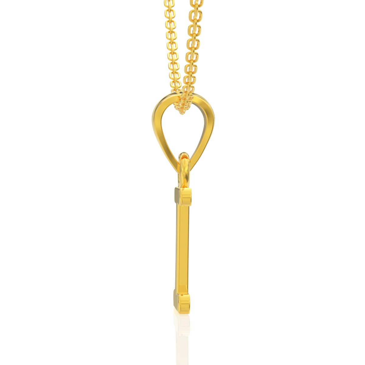 Infinite "I" Letter Gold Pendant