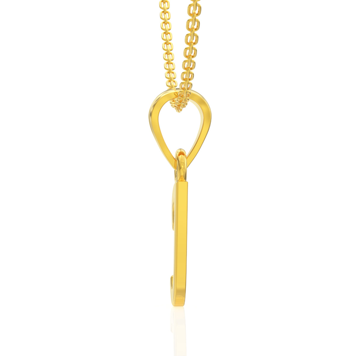 Jewel "J" Letter Gold Pendant