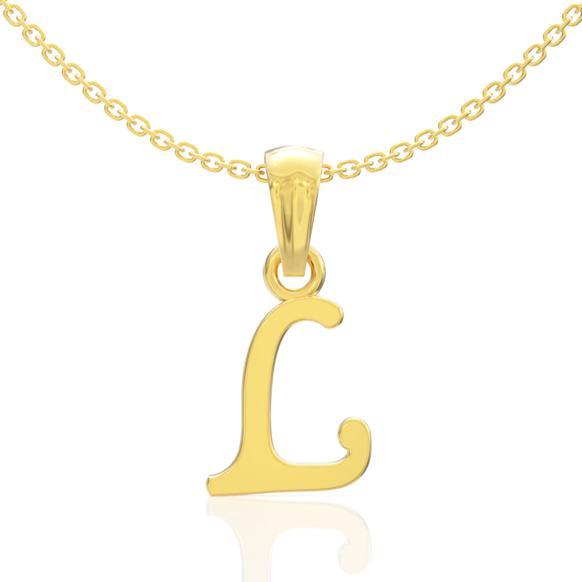 Loved "L" Letter Gold Pendant