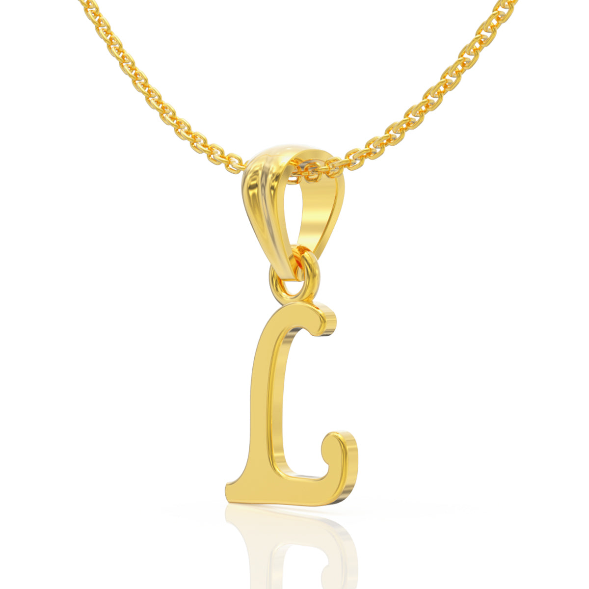 Loved "L" Letter Gold Pendant