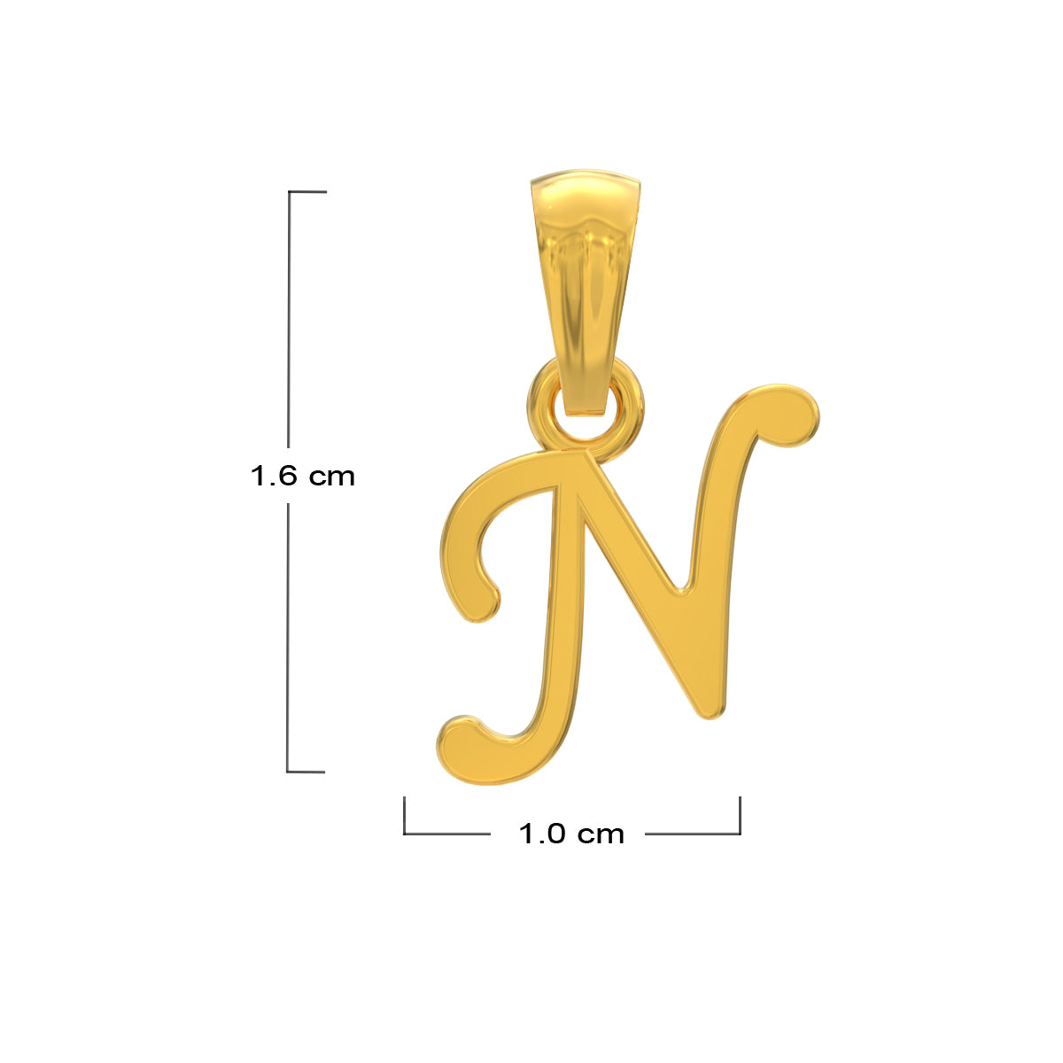Nostalgia "N" Letter Gold Pendant