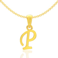 Precious "P" Letter Gold Pendant