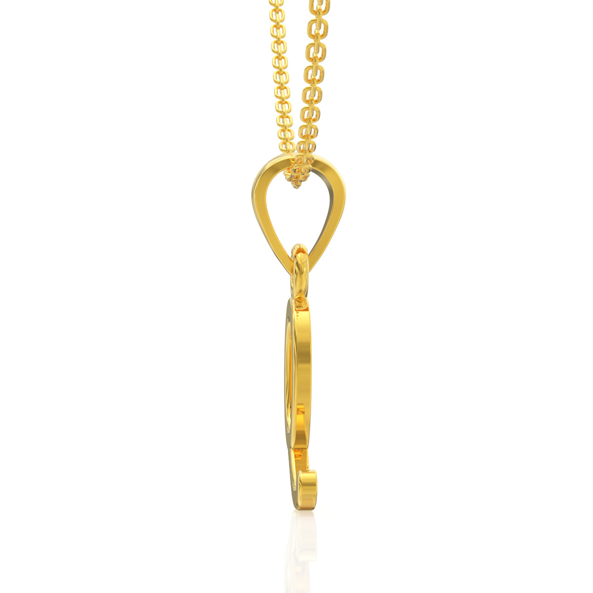 Quietude "Q" letter Gold Pendant