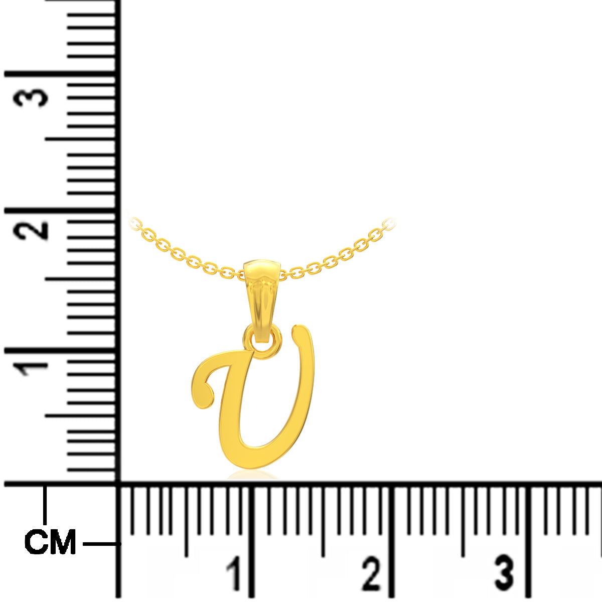 Unity "U" Letter Gold Pendant